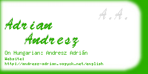adrian andresz business card