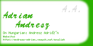 adrian andresz business card